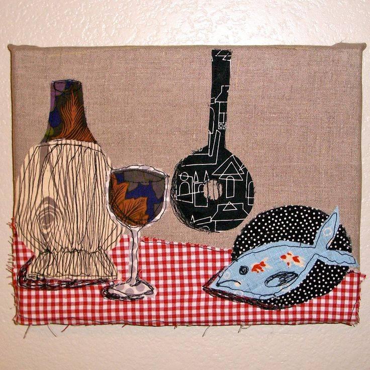textile collaging!