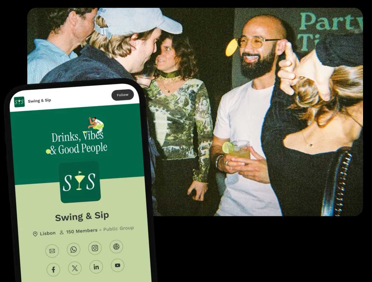 People connecting in person