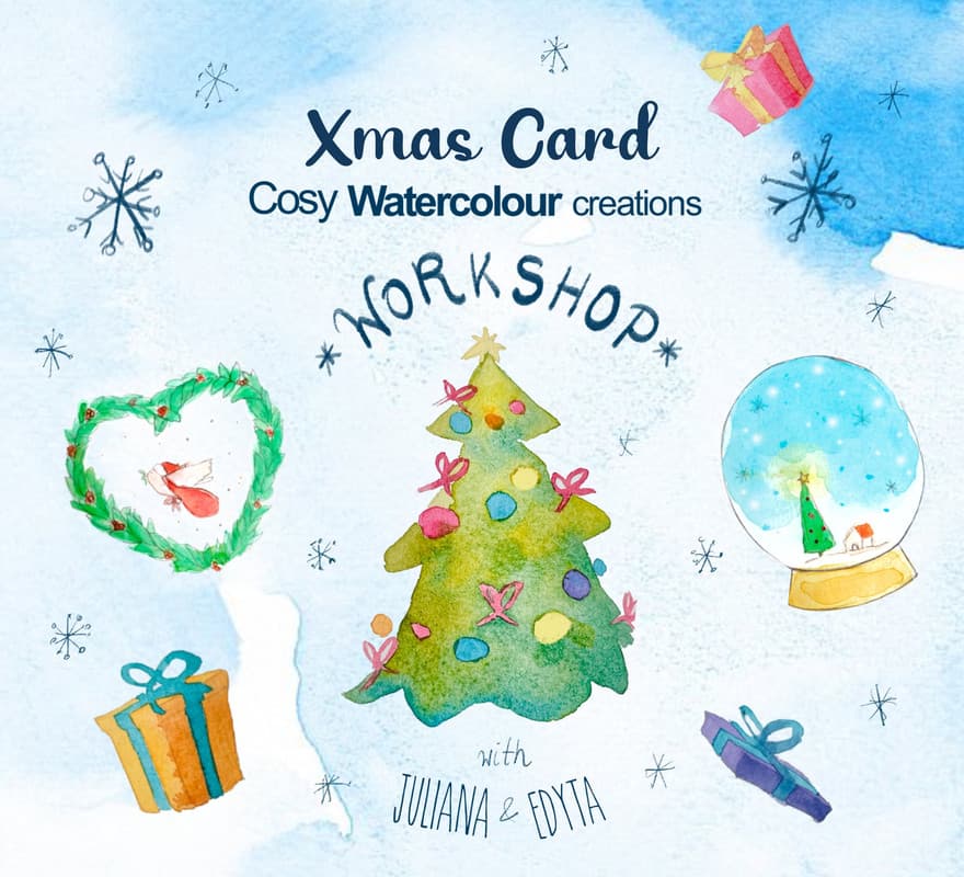 ❄️ Xmas Card-Making Watercolour Workshop 🎄