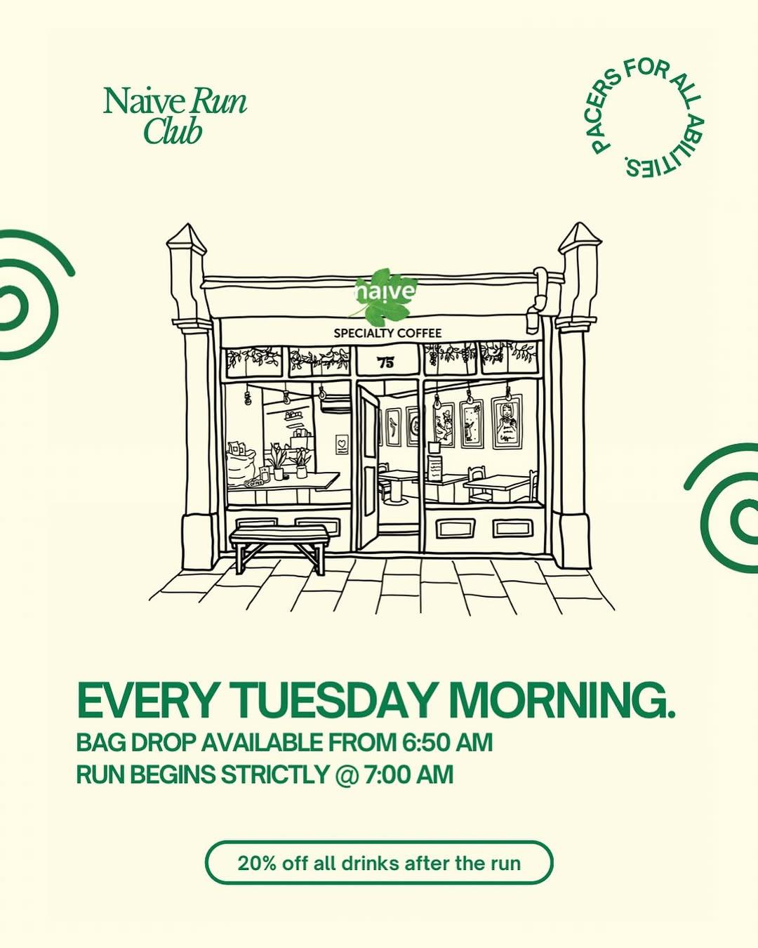 EVERY TUESDAY. 7AM. 💚