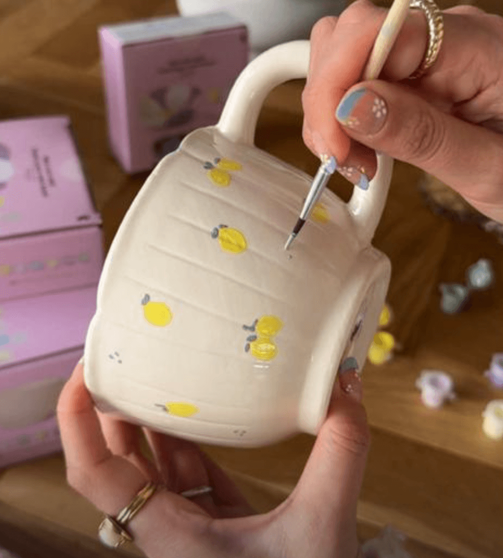 🎨 Ceramic Mug Painting + Girls Potluck Night