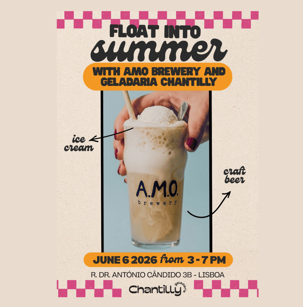 FLOAT into Summer with A.M.O Brewery & Chantilly Geladaria