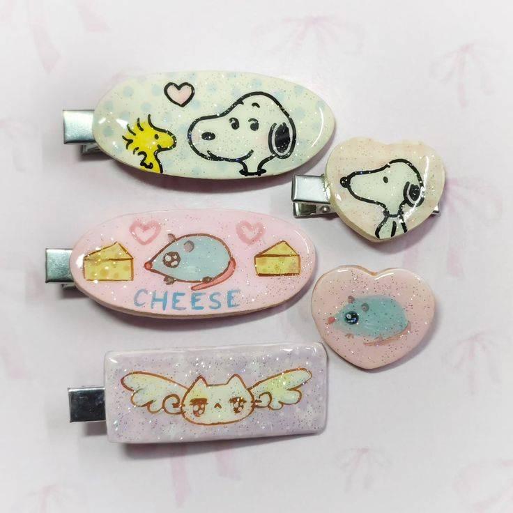 Shrinky dink hairclips