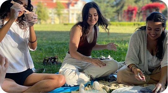 Friends hanging out together